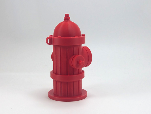 Doggie poop bag holder that looks like a fire hydrant